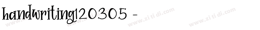 handwriting120305 字体转换